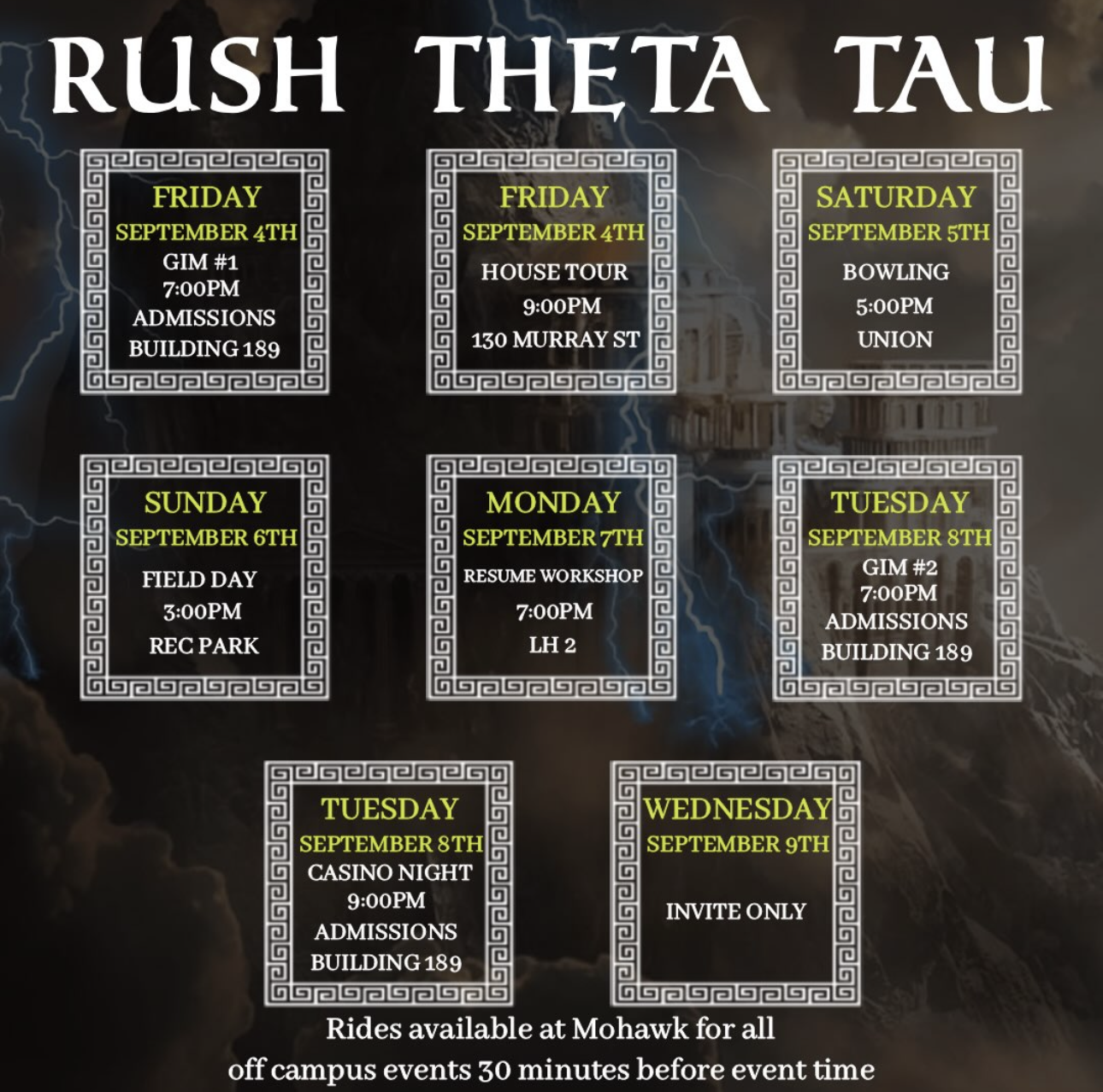 Fall 2026 Rush Flyer